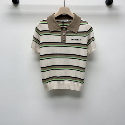 MIUMIU KNIT POLO SHIRT 268105