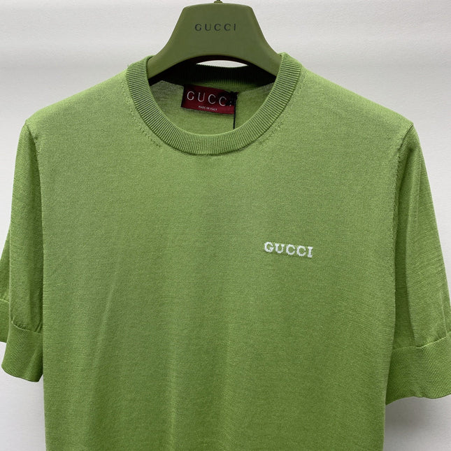 GUCCI SHORT-SLEEVE KNIT TOP 271724