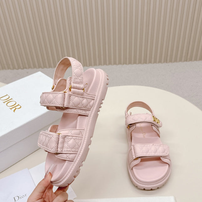DIOR BACK-STRAP SANDALS 25S IN PASTEL PINK CALFSKIN