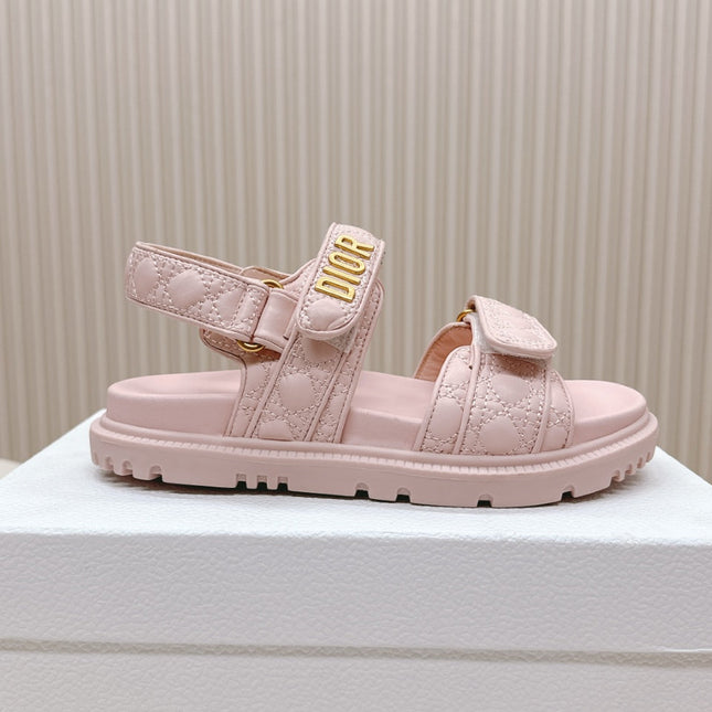 DIOR BACK-STRAP SANDALS 25S IN PASTEL PINK CALFSKIN