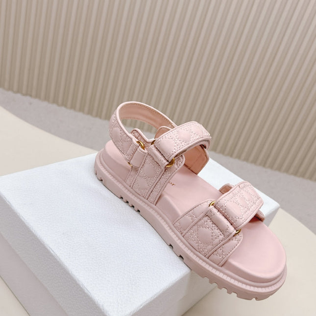 DIOR BACK-STRAP SANDALS 25S IN PASTEL PINK CALFSKIN