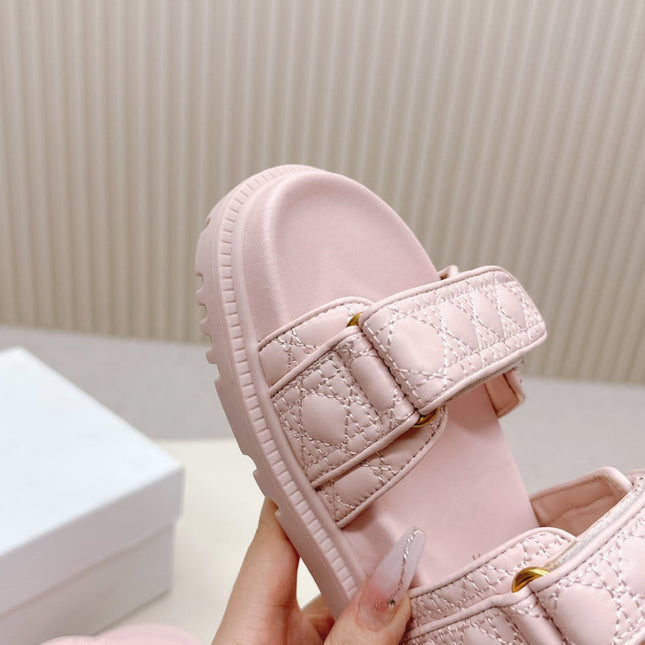 DIOR BACK-STRAP SANDALS 25S IN PASTEL PINK CALFSKIN