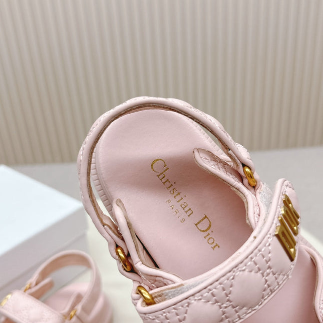 DIOR BACK-STRAP SANDALS 25S IN PASTEL PINK CALFSKIN