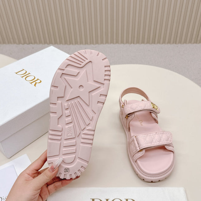 DIOR BACK-STRAP SANDALS 25S IN PASTEL PINK CALFSKIN