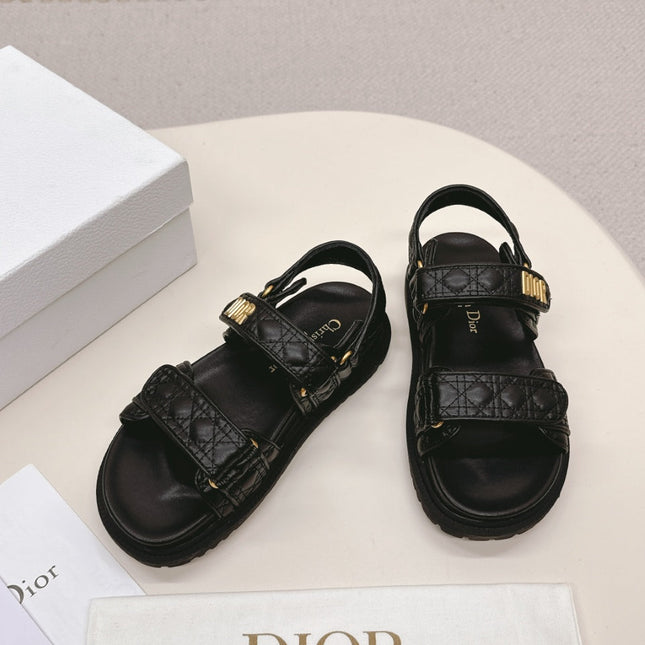 DIOR BACK-STRAP SANDALS 25S IN BLACK CALFSKIN