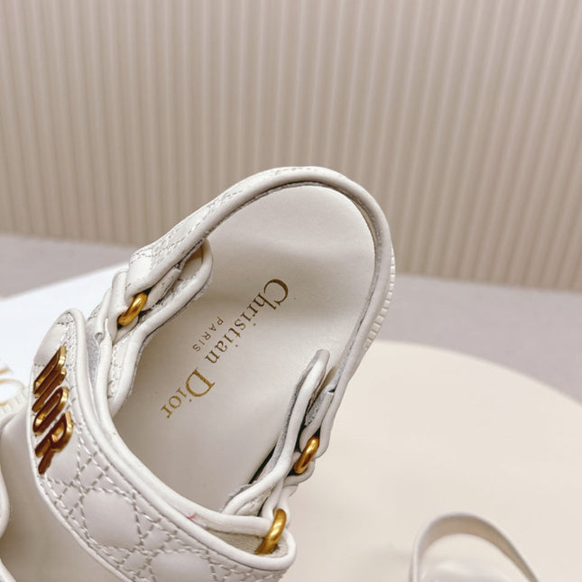 DIOR BACK-STRAP SANDALS 25S IN CREAM WHITE CALFSKIN