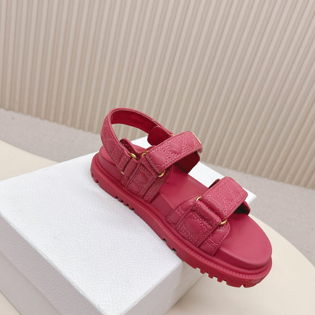 DIOR BACK-STRAP SANDALS 25S IN DARK PINK CALFSKIN