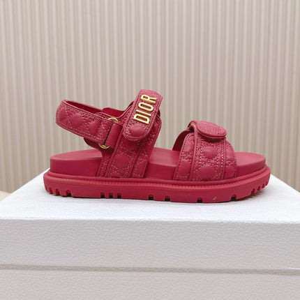 DIOR BACK-STRAP SANDALS 25S IN DARK PINK CALFSKIN
