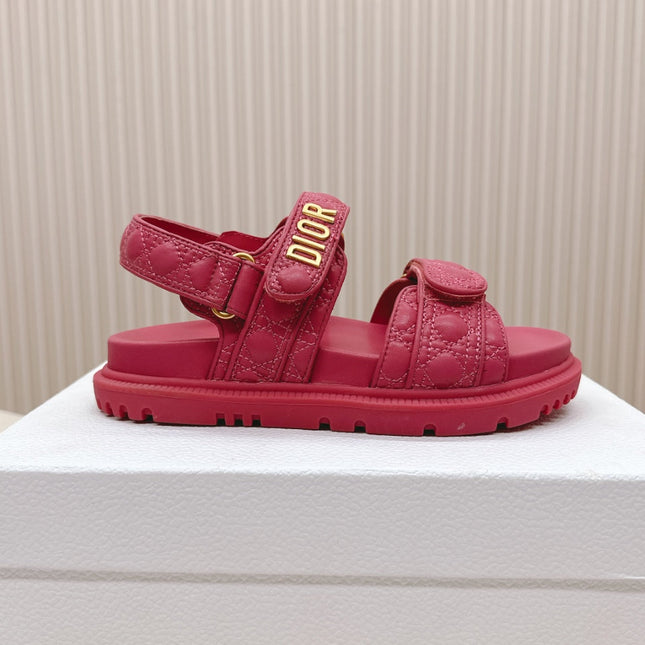 DIOR BACK-STRAP SANDALS 25S IN DARK PINK CALFSKIN