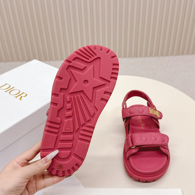 DIOR BACK-STRAP SANDALS 25S IN DARK PINK CALFSKIN