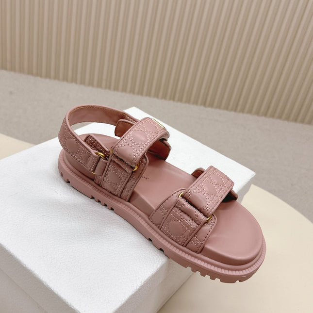 DIOR BACK-STRAP SANDALS 25S IN BABY PINK CALFSKIN
