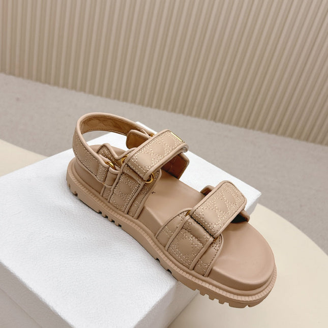 DIOR BACK-STRAP SANDALS 25S IN BEIGE CALFSKIN