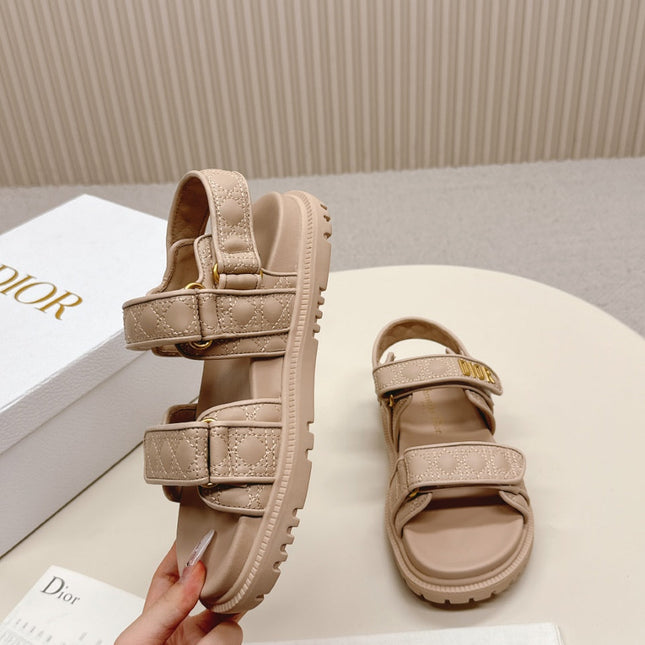 DIOR BACK-STRAP SANDALS 25S IN BEIGE CALFSKIN