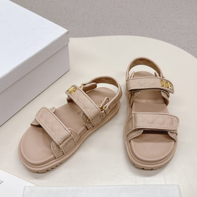 DIOR BACK-STRAP SANDALS 25S IN BEIGE CALFSKIN