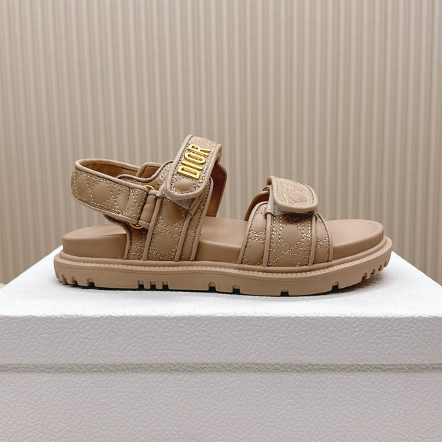 DIOR BACK-STRAP SANDALS 25S IN BEIGE CALFSKIN