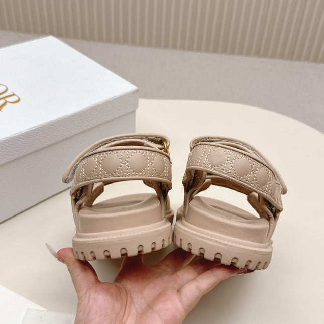 DIOR BACK-STRAP SANDALS 25S IN BEIGE CALFSKIN