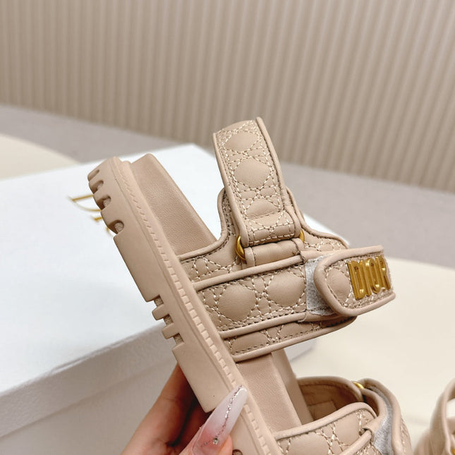 DIOR BACK-STRAP SANDALS 25S IN BEIGE CALFSKIN