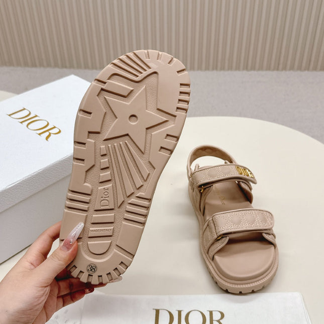 DIOR BACK-STRAP SANDALS 25S IN BEIGE CALFSKIN