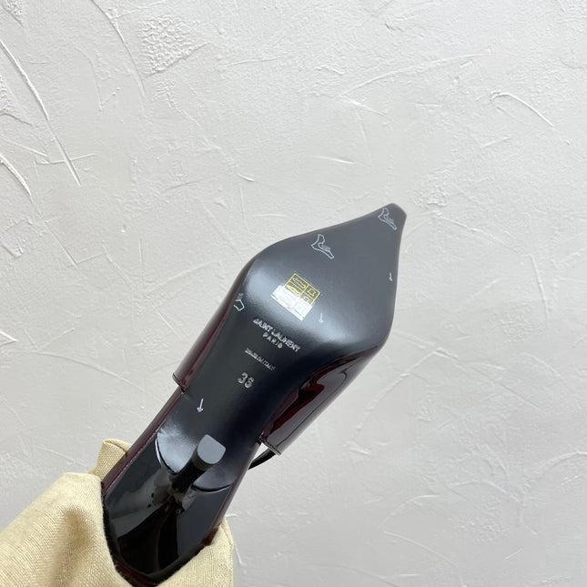 CARINE SLINGBACK PUMPS 45 IN PATENT MAROON LEATHER