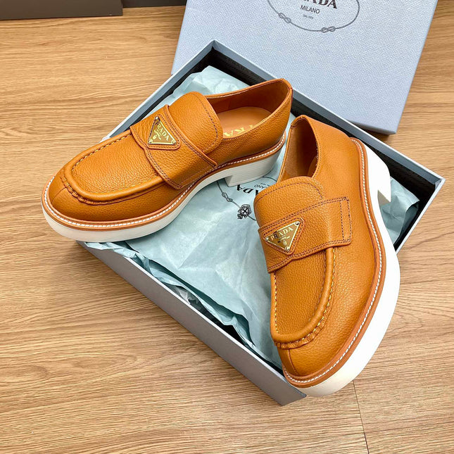 PRA CHOCOLATE LOAFERS BRONZE CALFSKIN