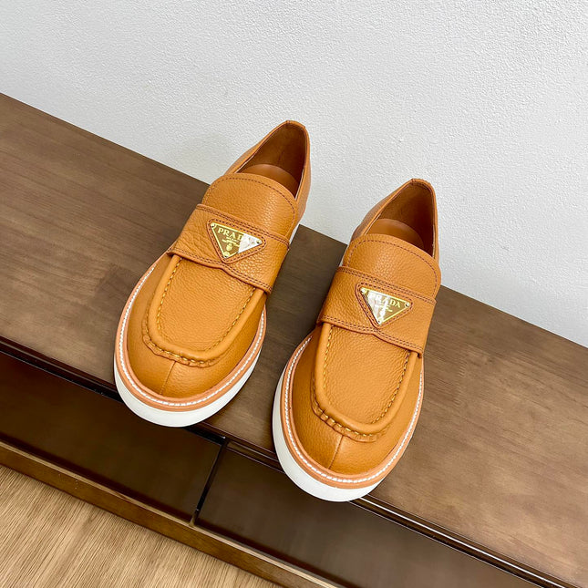 PRA CHOCOLATE LOAFERS BRONZE CALFSKIN