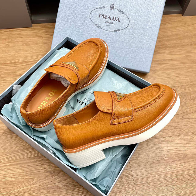 PRA CHOCOLATE LOAFERS BRONZE CALFSKIN