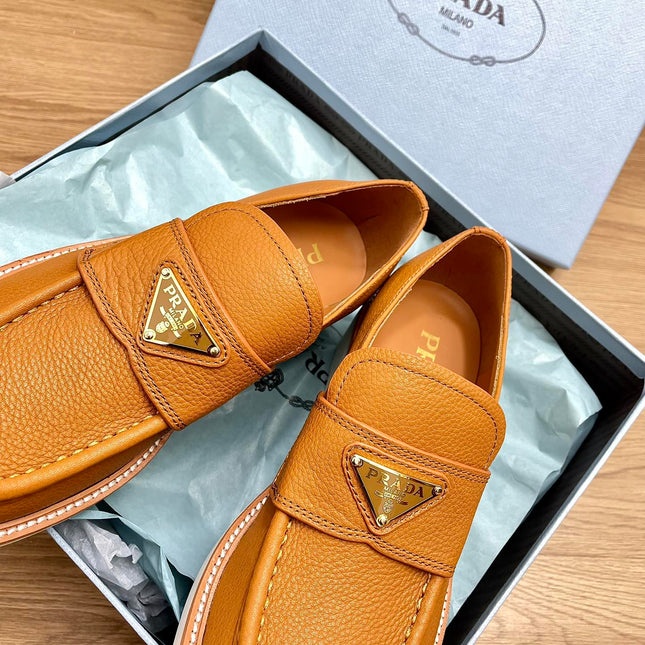 PRA CHOCOLATE LOAFERS BRONZE CALFSKIN