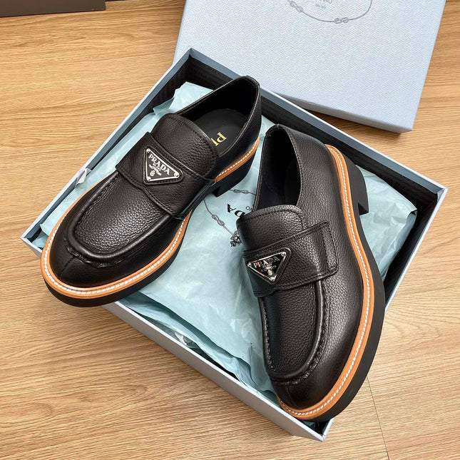 PRA CHOCOLATE LOAFERS BLACK CALFSKIN