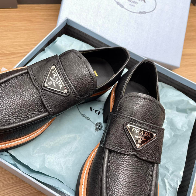 PRA CHOCOLATE LOAFERS BLACK CALFSKIN