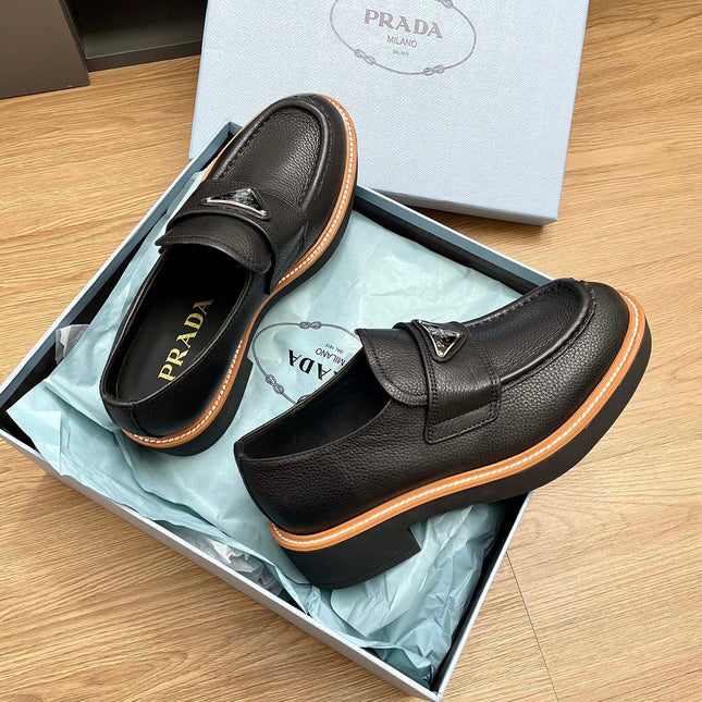 PRA CHOCOLATE LOAFERS BLACK CALFSKIN