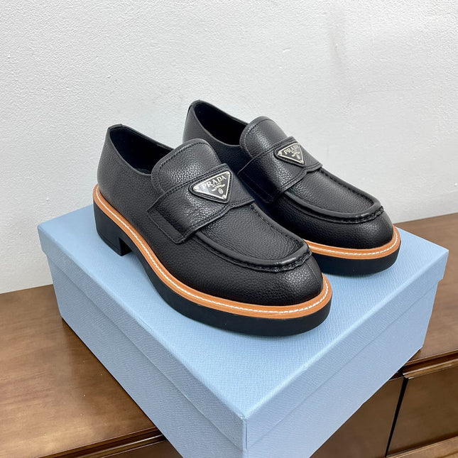 PRA CHOCOLATE LOAFERS BLACK CALFSKIN