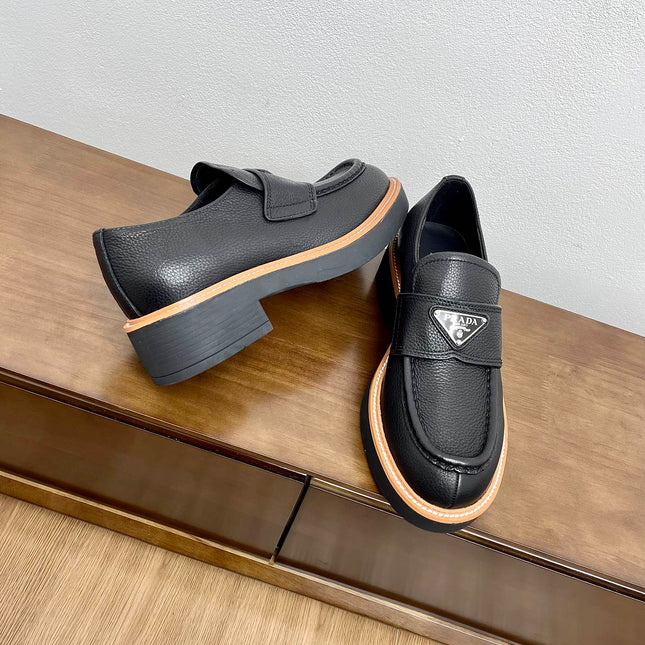 PRA CHOCOLATE LOAFERS BLACK CALFSKIN