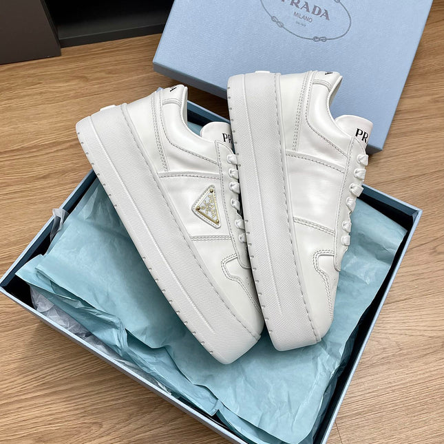 PRA DOWNTOWN BOLD SNEAKERS WHITE CALFSKIN