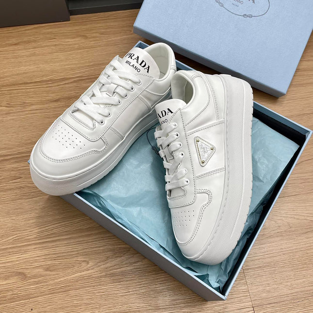 PRA DOWNTOWN BOLD SNEAKERS WHITE CALFSKIN
