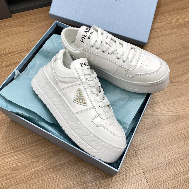 PRA DOWNTOWN BOLD SNEAKERS WHITE CALFSKIN