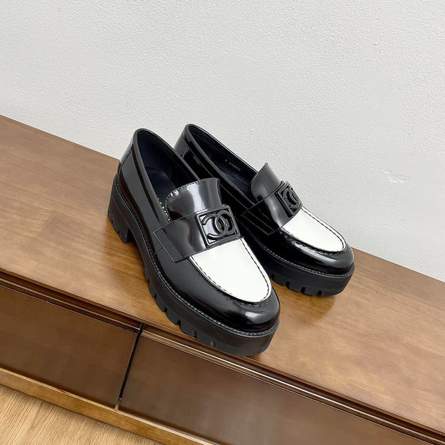 LOAFER BLACK MIX WHITE CALFSKIN