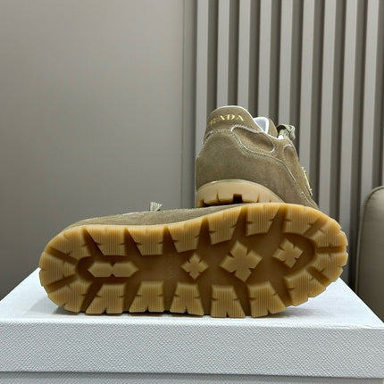 PRA TRAIL FADED SUEDE SNEAKERS LIGHT BROWN