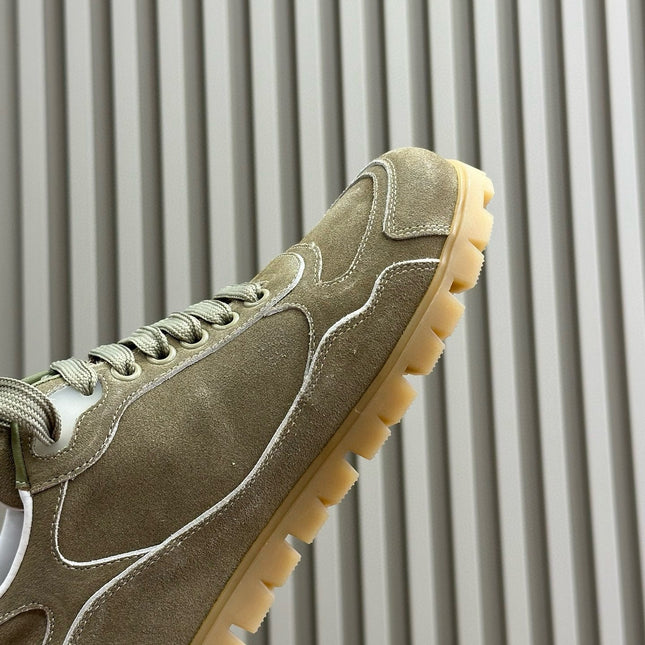 PRA TRAIL FADED SUEDE SNEAKERS LIGHT BROWN