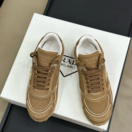 PRA TRAIL FADED SUEDE SNEAKERS CINNAMON