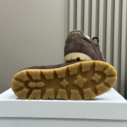 PRA TRAIL FADED SUEDE SNEAKERS BROWN