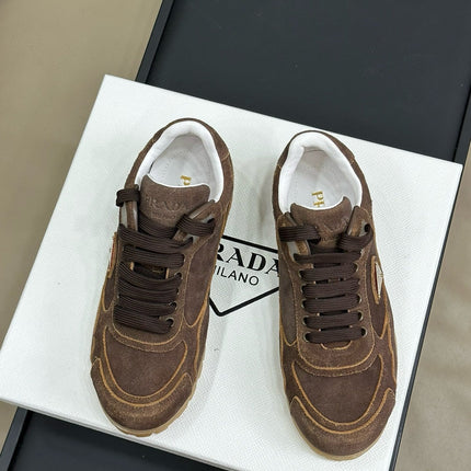 PRA TRAIL FADED SUEDE SNEAKERS BROWN