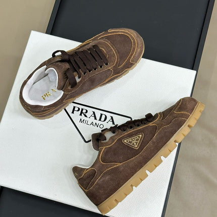 PRA TRAIL FADED SUEDE SNEAKERS BROWN