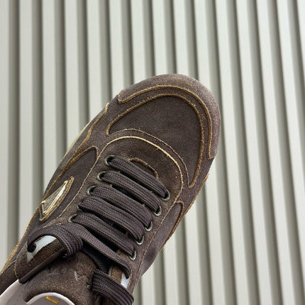 PRA TRAIL FADED SUEDE SNEAKERS BROWN