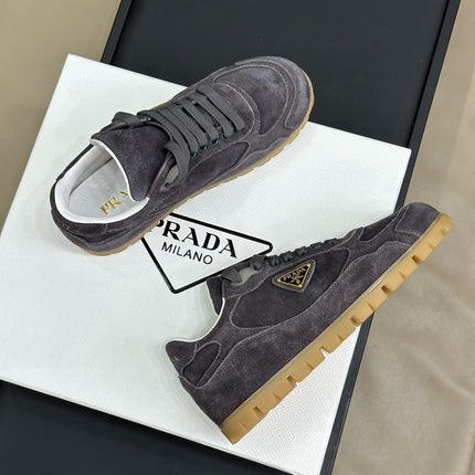 PRA TRAIL FADED SUEDE SNEAKERS CHARCOAL