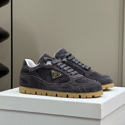 PRA TRAIL FADED SUEDE SNEAKERS CHARCOAL