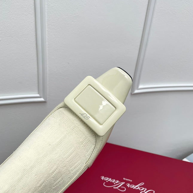 BELLE VIVIER SOCK LACQUERED BUCKLE ANKLE BOOTS IN OFF WHITE CALFSKIN AND TECHNICAL FABRIC