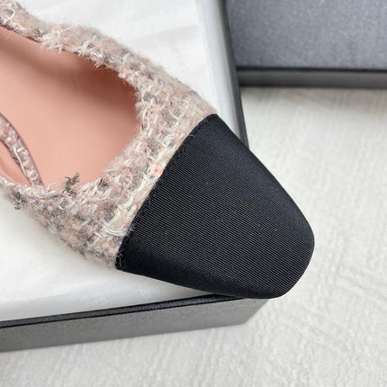 CC SLINGBACK 25S 65 MM IN LIGHT PINK TWEED