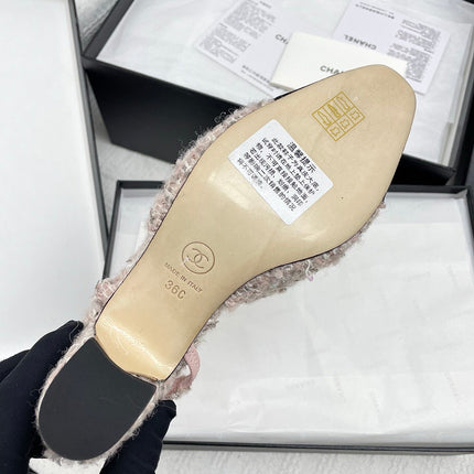 CC SLINGBACK 25S 65 MM IN LIGHT PINK TWEED