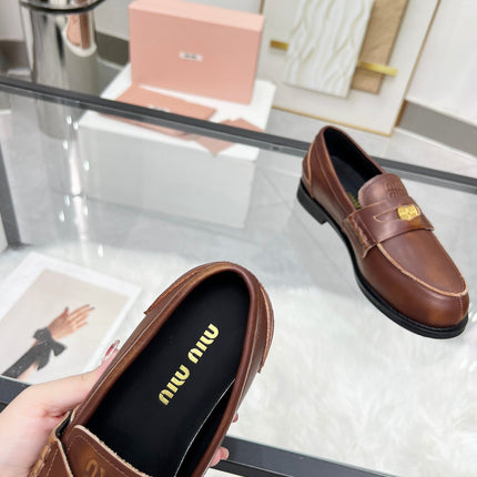 PENNY LOAFERS IN BROWN BLENDED CALFSKIN