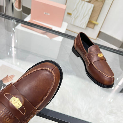 PENNY LOAFERS IN BROWN BLENDED CALFSKIN